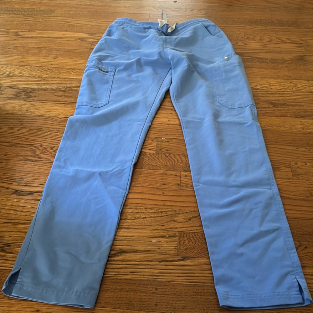 Figs yola pants in ceil blue